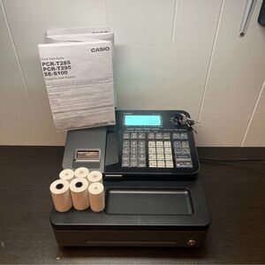 Casio PCR-T295 Electronic Cash Register W/PGM And OP Keys Excellent Condition